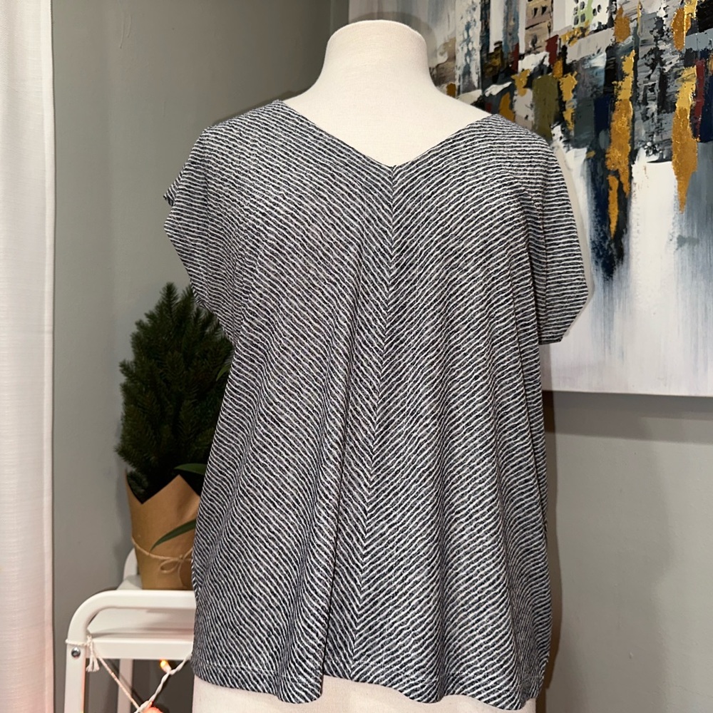 Super Soft Loft Tee Striped Navy